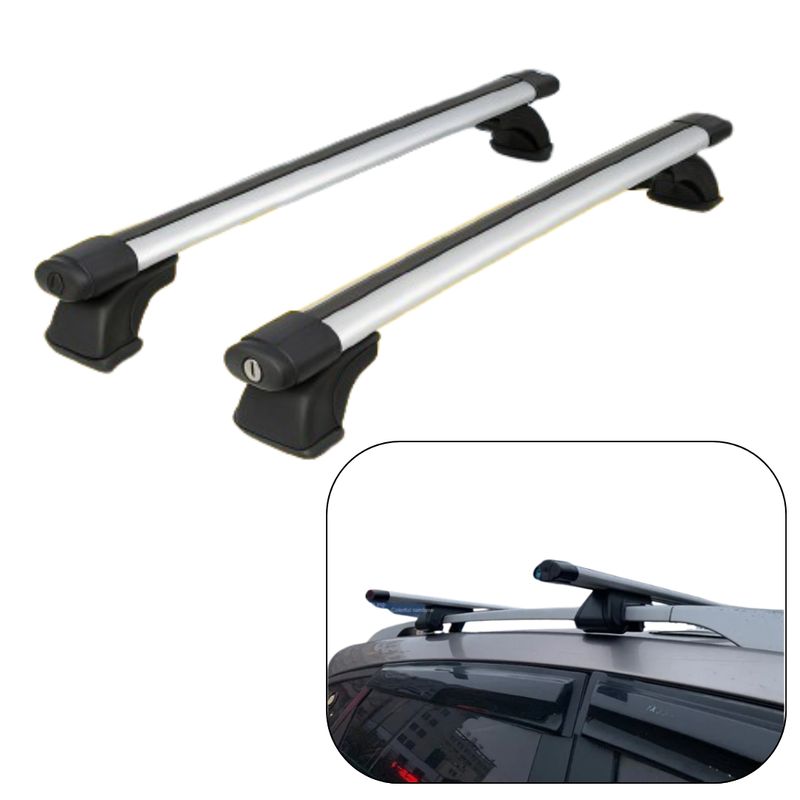 GENERICO - Barra Porta Equipaje Universal Con Llave + Garra Ajustable