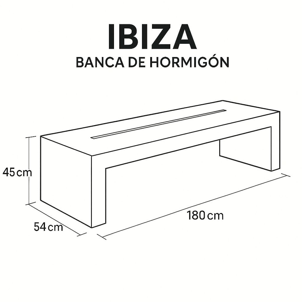 GENERICO - Banca hormigón armado Ibiza
