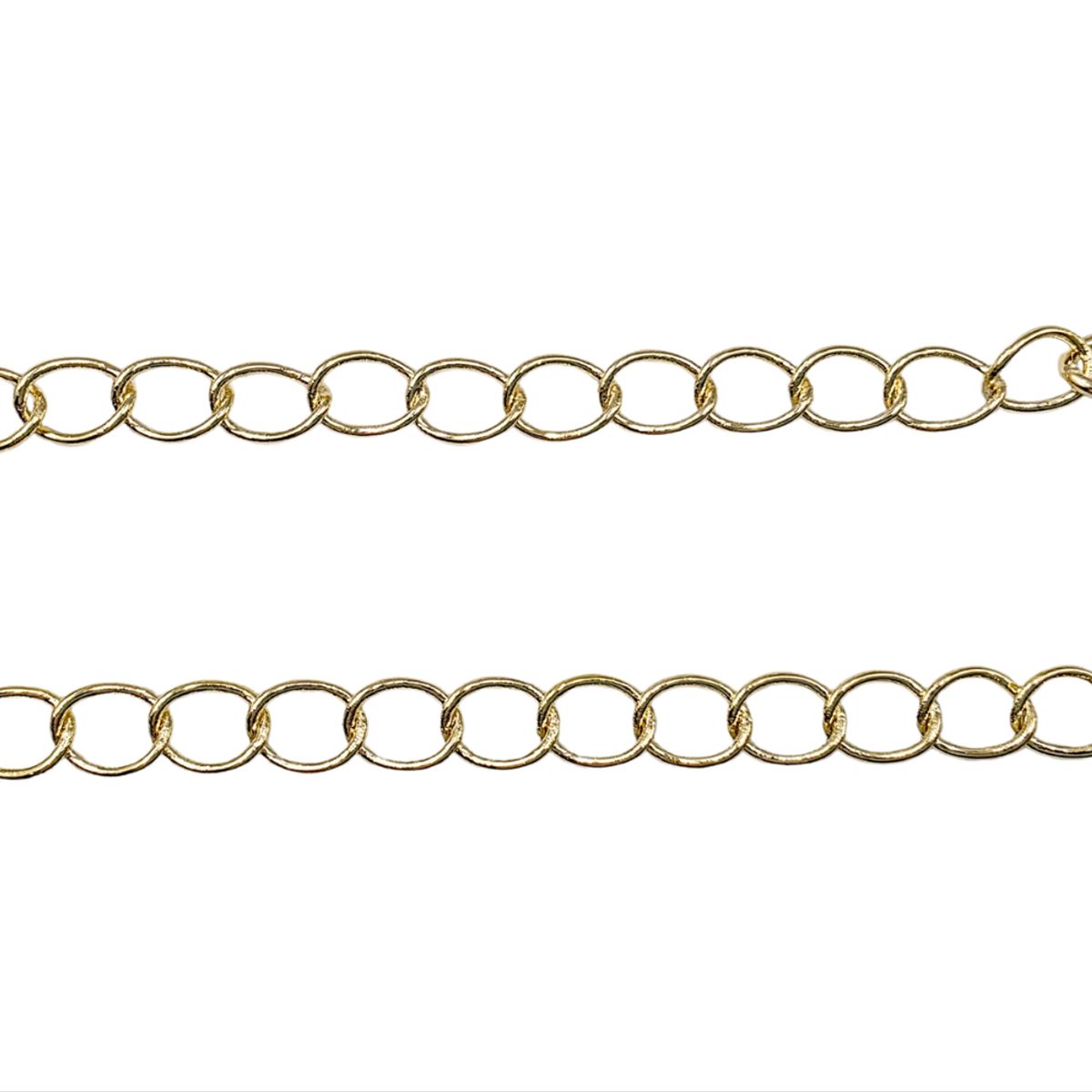GENERICO - Docena de Cadenas de extensión 5cm con baño de oro