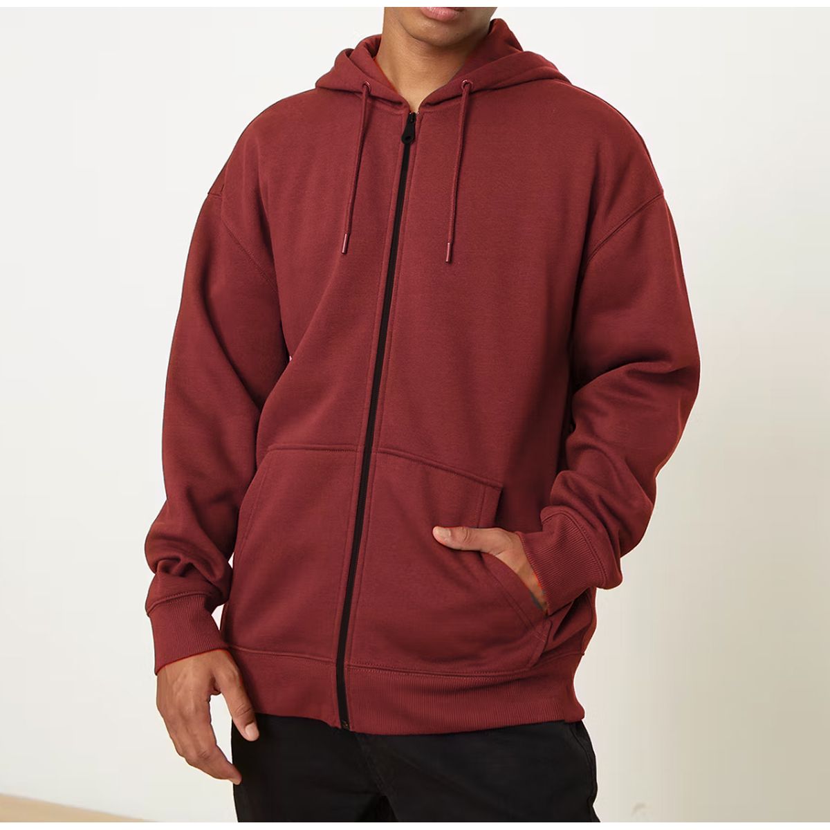 HERIEL - Polerón Hombre Térmico Forrado Polar Capuchón Canguro Cierre