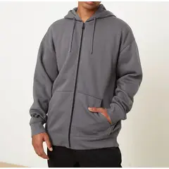 HERIEL - Polerón Hombre Térmico Forrado Polar Capuchón Canguro Cierre