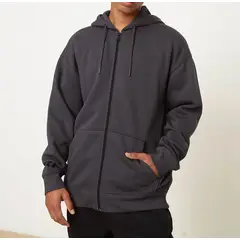 HERIEL - Polerón Hombre Térmico Forrado Polar Capuchón Canguro Cierre.