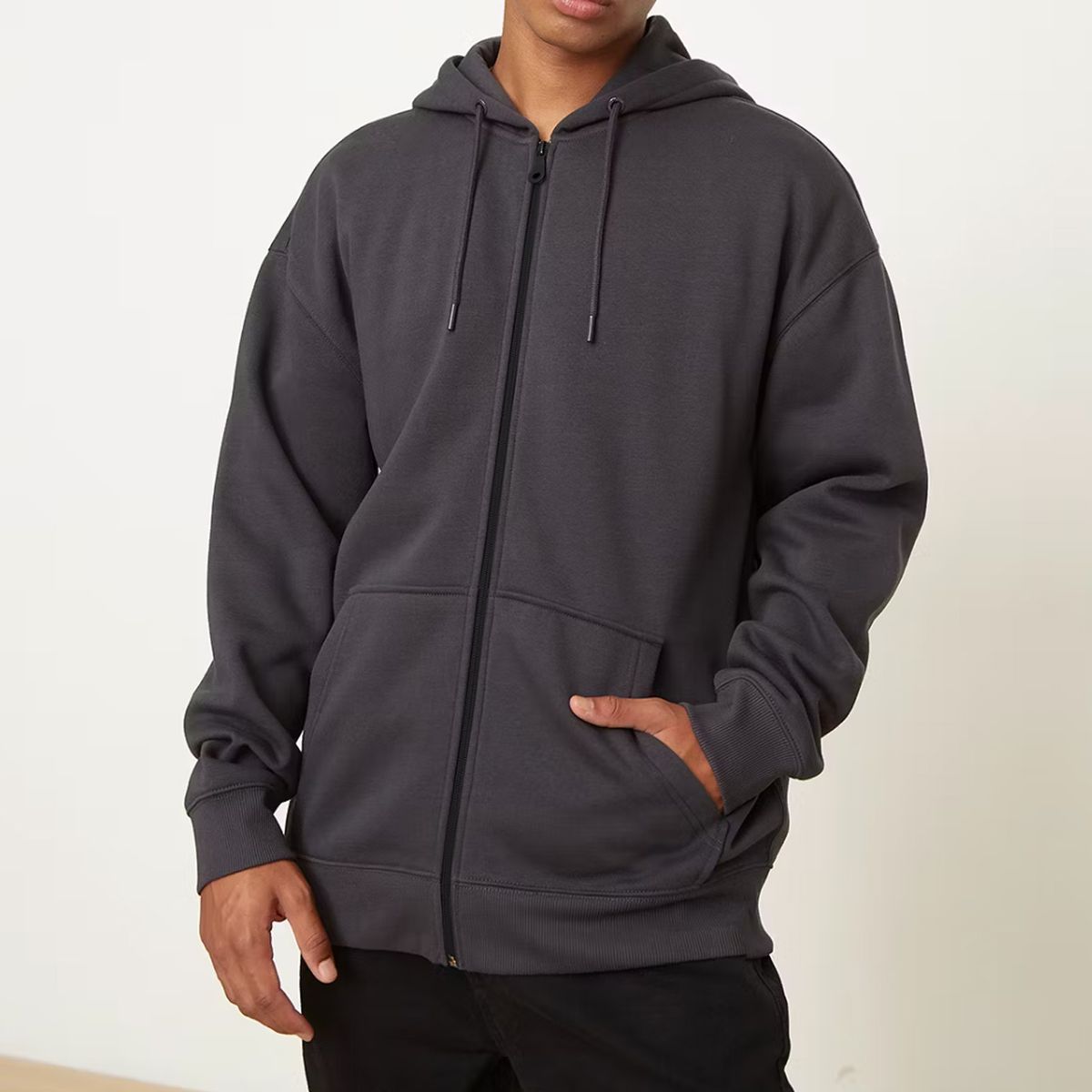 HERIEL - Polerón Hombre Térmico Forrado Polar Capuchón Canguro Cierre