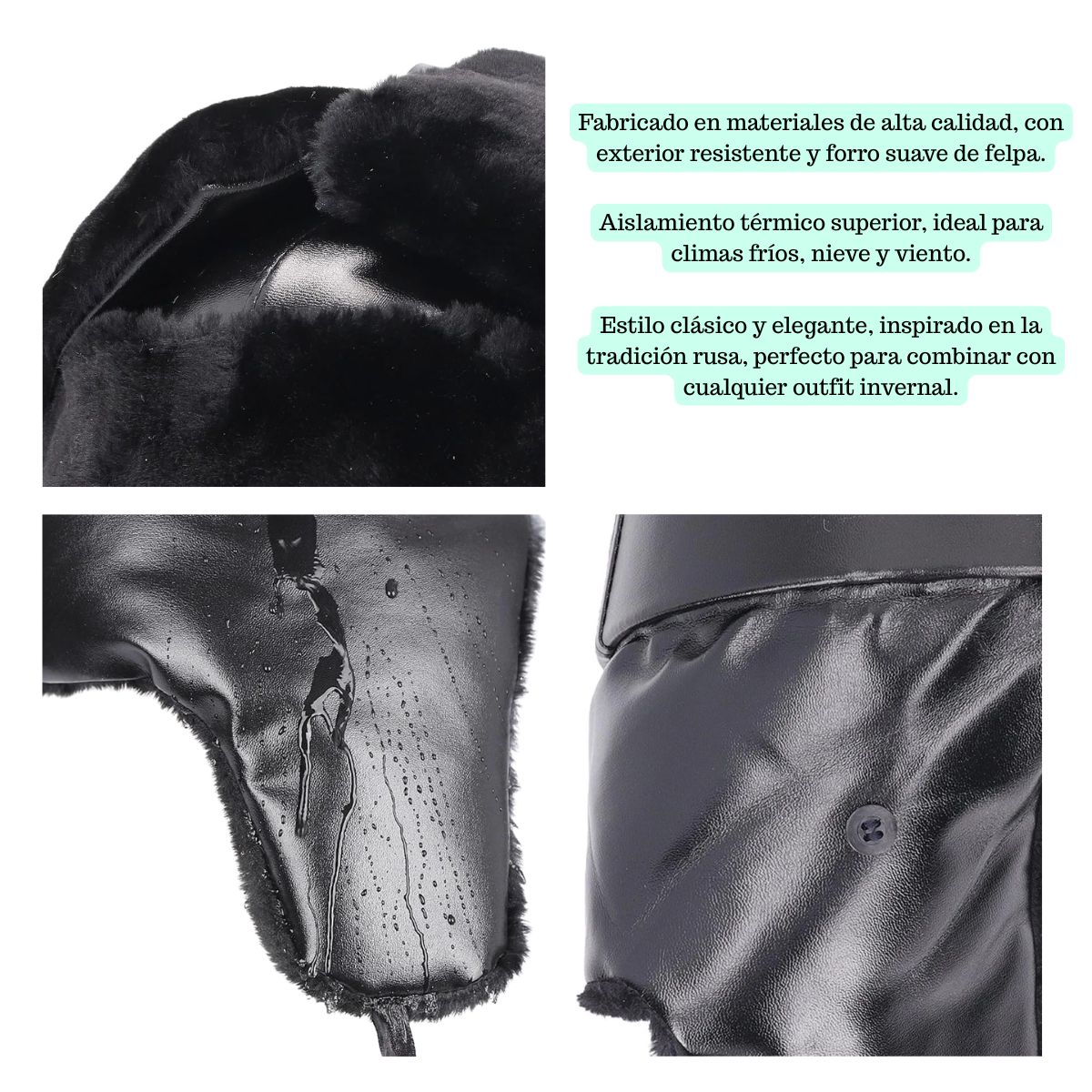 EKOL TACTICA MILITAR - Gorro Ruso Invierno Ushanka Hombre