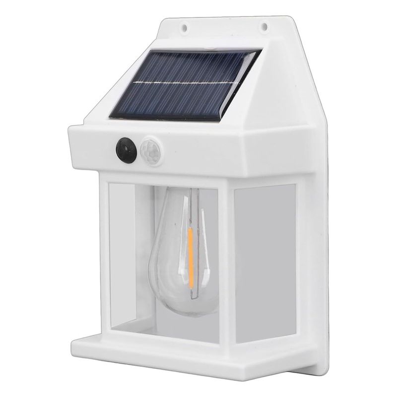 GENERICO - Lámpara Solar Pared Sensor Movimiento Cálido Blanco