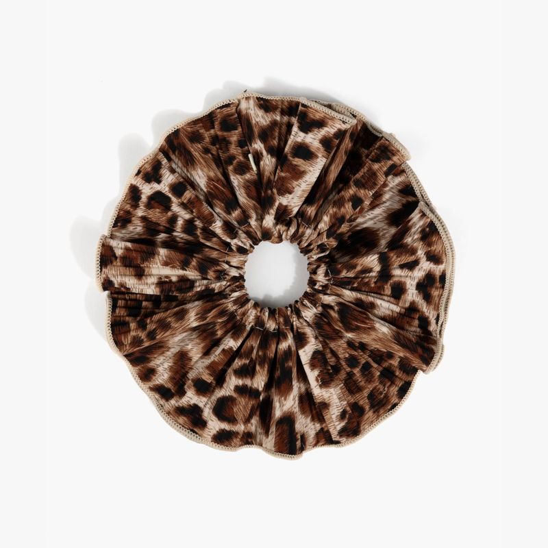 LOUNGE - Collet Mujer Plisado Animal Print Café
