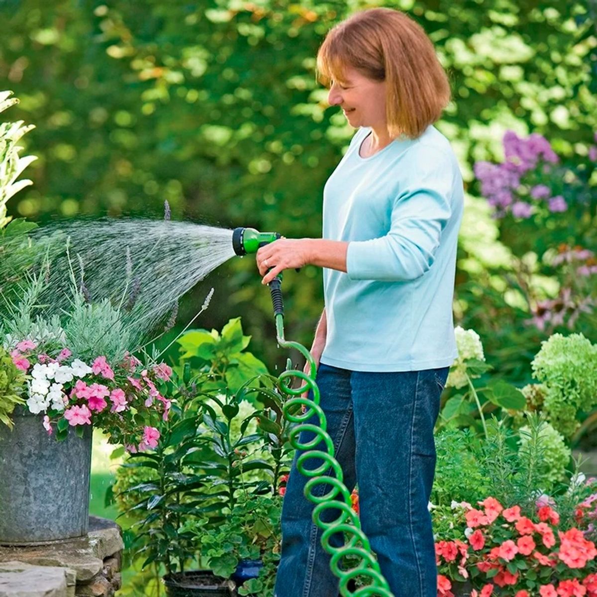 GENERICO - Manguera De Jardín Retráctil Resistente Versátil 7.5 Metros