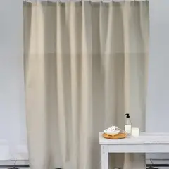 LOUNGE - Cortina De Baño Mujer Líneas Beige