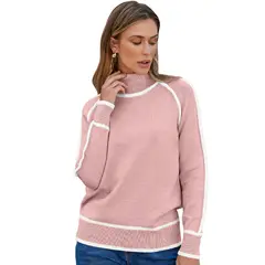 RURUTOTO - Sweater de cuello alto Mujer Negro