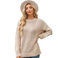 RURUTOTO - Sweater Casual Mujer Beige