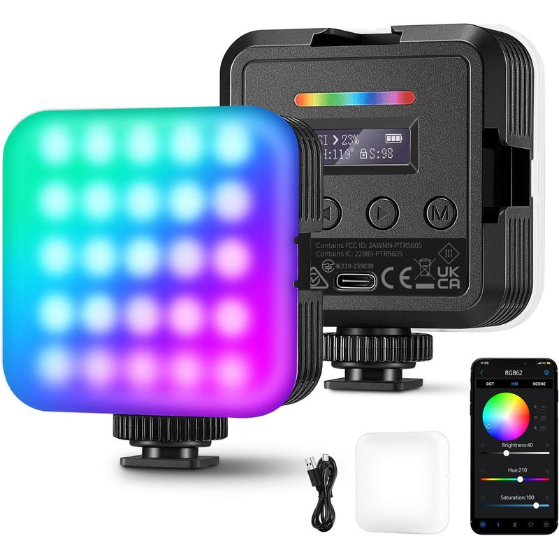 NEEWER - Luz de Video RGB Neewer RGB62 con Control por App