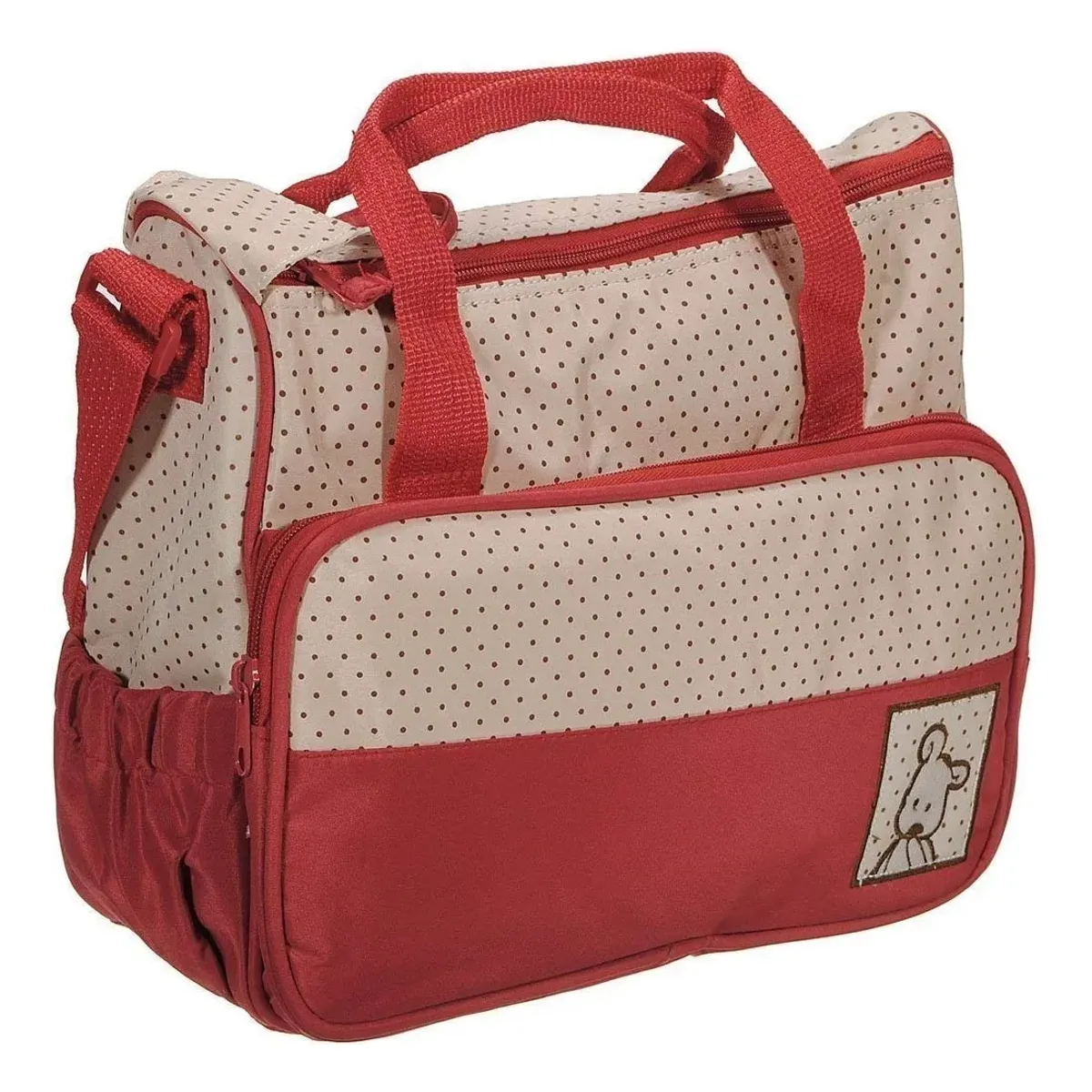 NO LOGO - Pañalera Bolso Materno Práctico Moda Bebe Portátil Rojo