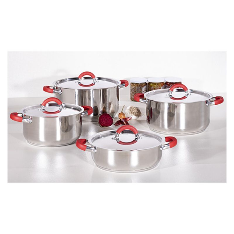 GENERICO - Set De Ollas Bateria De Cocina 8 Piezas Inoxidables Arte Andino