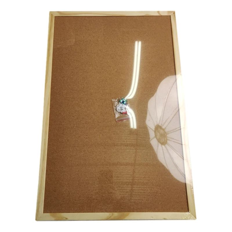 GENERICO - Pizarra Corcho 40x60 Cm Borde Madera Resistente Y Chinchetas