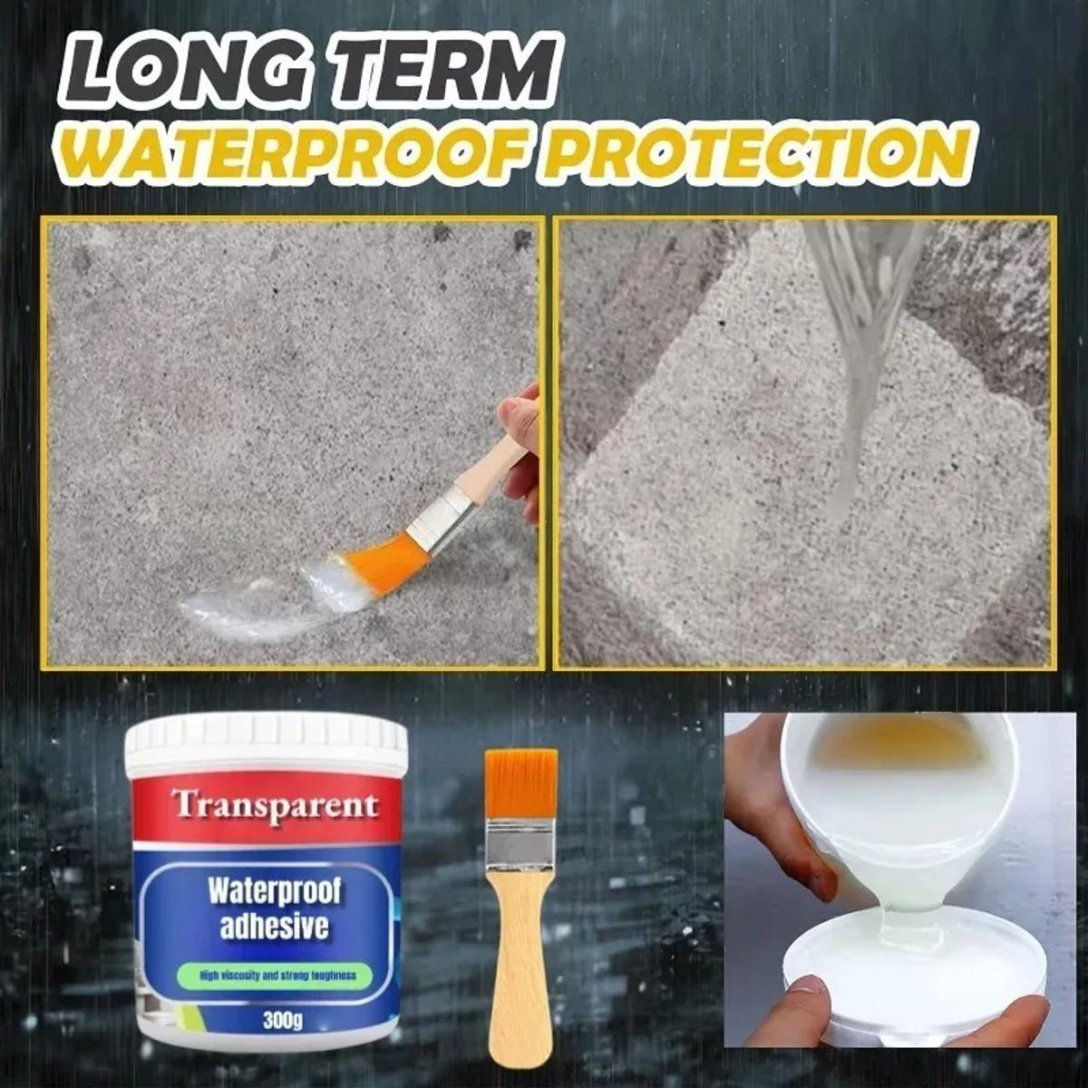 GENERICO - Tapagotera Sellador Impermeabilizante Líquido 300g Eq