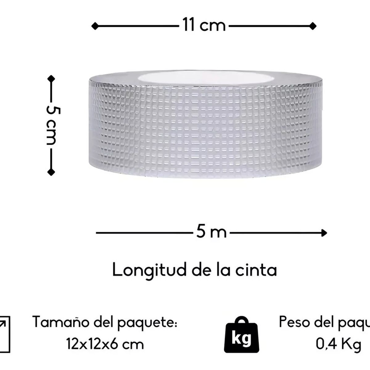 NO LOGO - Adhesivo Cinta Tapagotera Techo Sellador Impermeabl 5cm X 5m