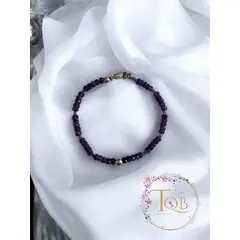 GENERICO - Pulsera amatista facetada plata 925