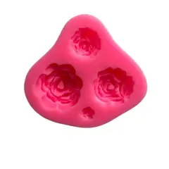 GENERICO - Molde Silicona Rosas 4 figuras