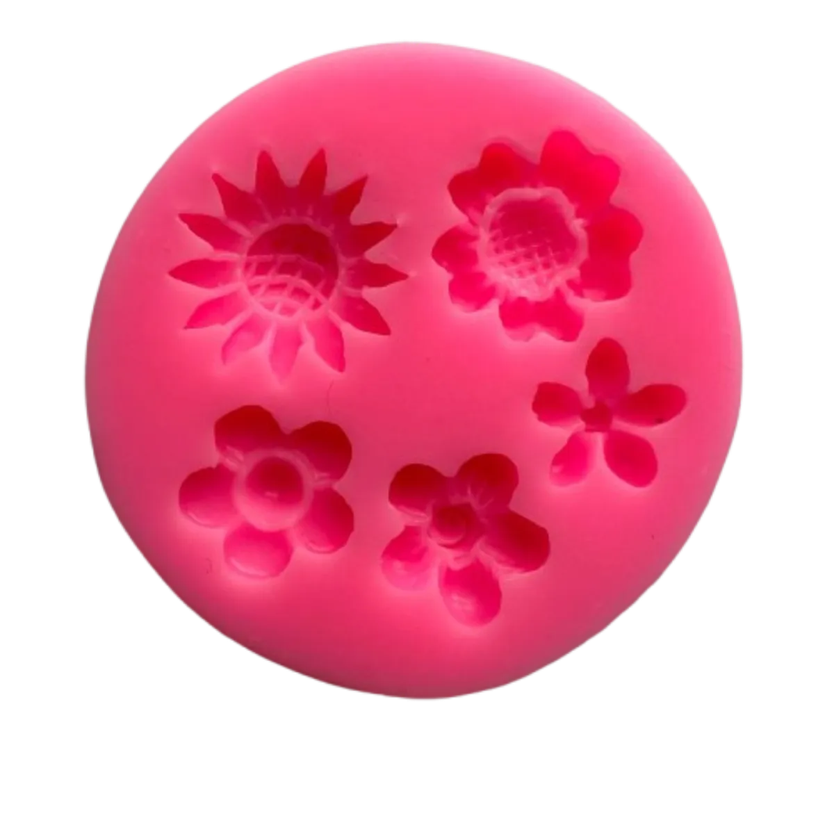 GENERICO - Molde Silicona Flores A 5 figuras