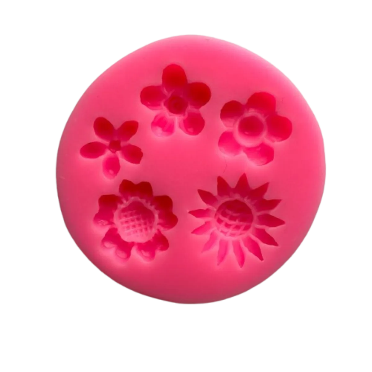 GENERICO - Molde Silicona Flores A 5 figuras