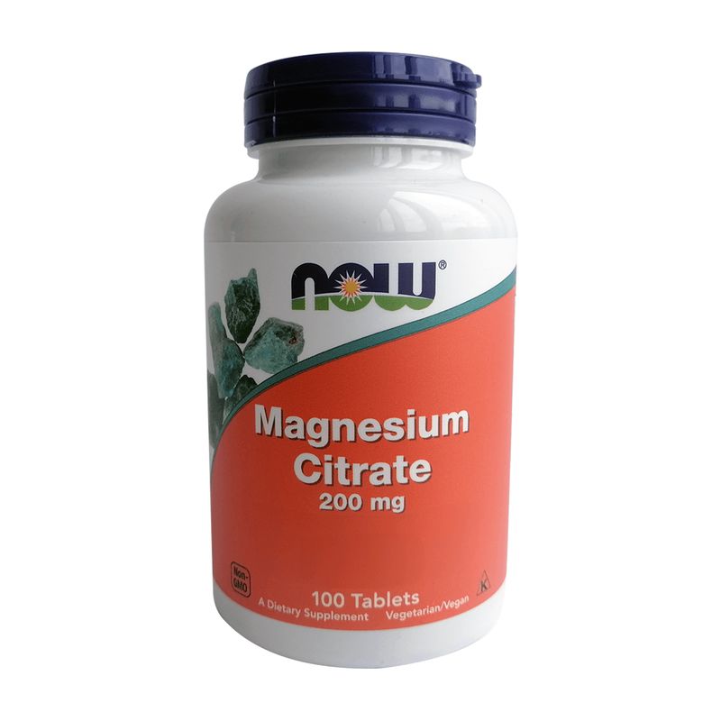 NOW - MAGNESIUM CITRATE 200MG 100 TABS