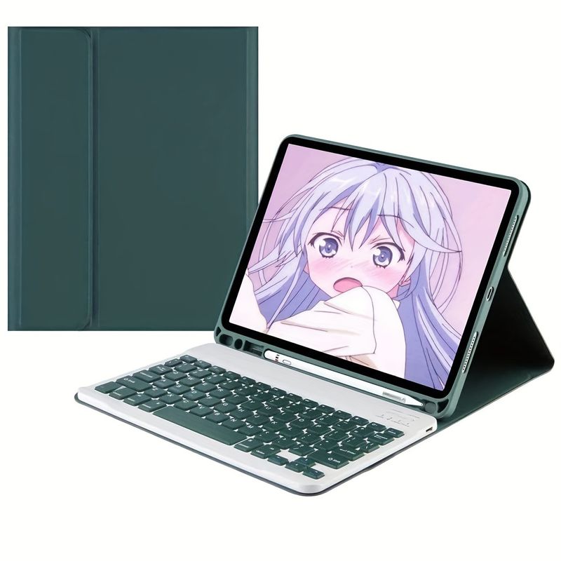 PUREPOWER - Funda con teclado  para iPad 9.7 - verde