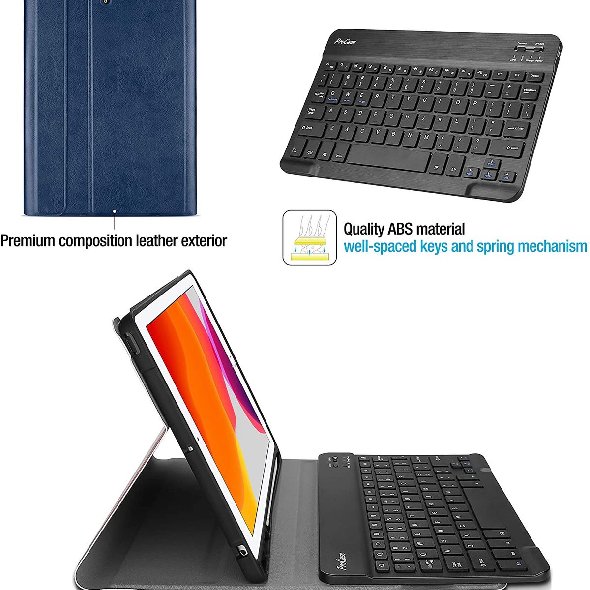 PUREPOWER - Funda con teclado Español Incluye Ñ y Raton y Lápiz para Galaxy Tab S6 Lite 10.4 2022 2024