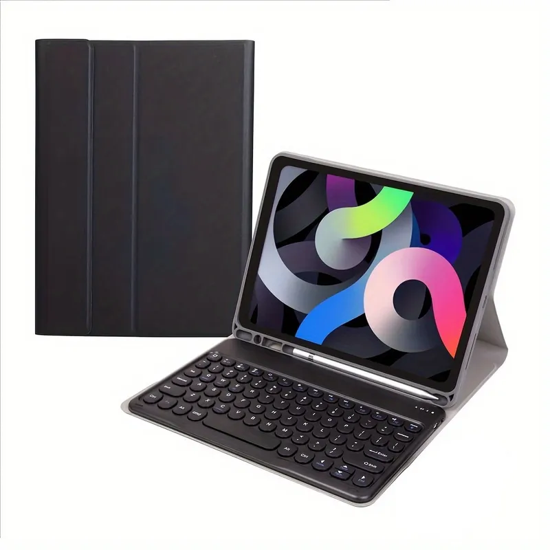 PUREPOWER - Funda con teclado en español para iPad  9,7 pulgadas - NEGRO