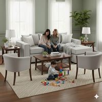 Living 311 Havana Gris Claro Seccional con Resortes + 2 sitiales