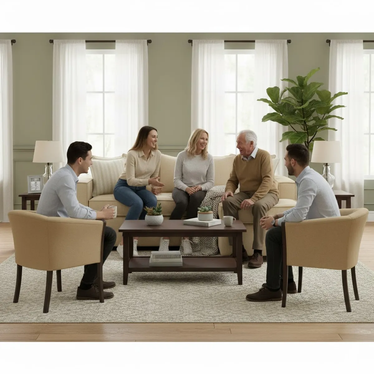 SITIAL HOME - Living 311 Havana Beige claro Seccional resortes  + 2 Sitiales