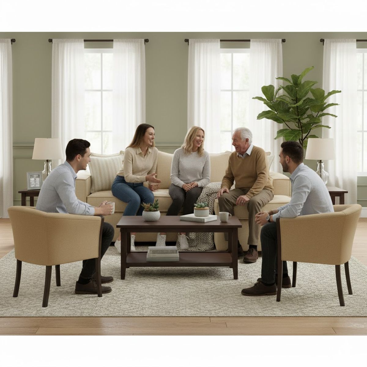 SITIAL HOME - Living 311 Havana Beige claro Seccional resortes  + 2 Sitiales