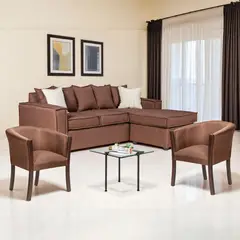 SITIAL HOME - LIVING 311 HAVANNA CAFE SECCIONAL RESORTES + 2 SITIALES