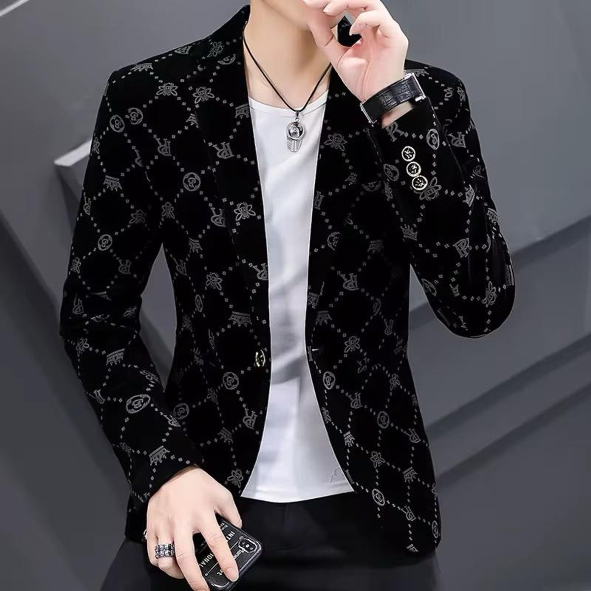 XPRESS RECHARGE - Blazer lujo casual para hombre