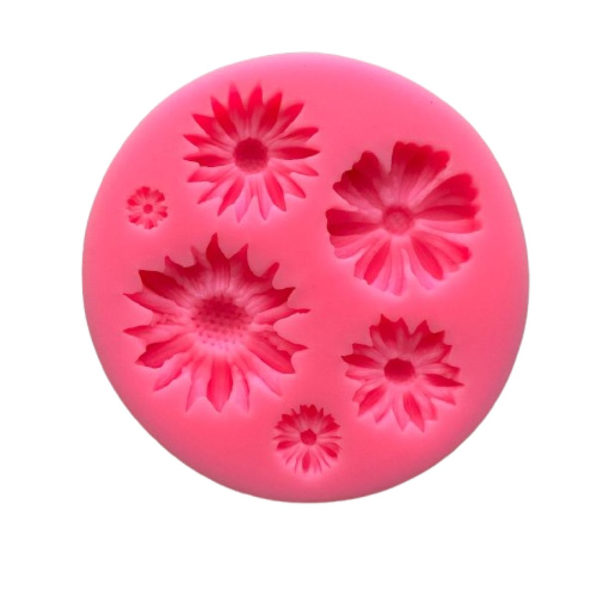 GENERICO - Molde Silicona Flores B 6 figuras