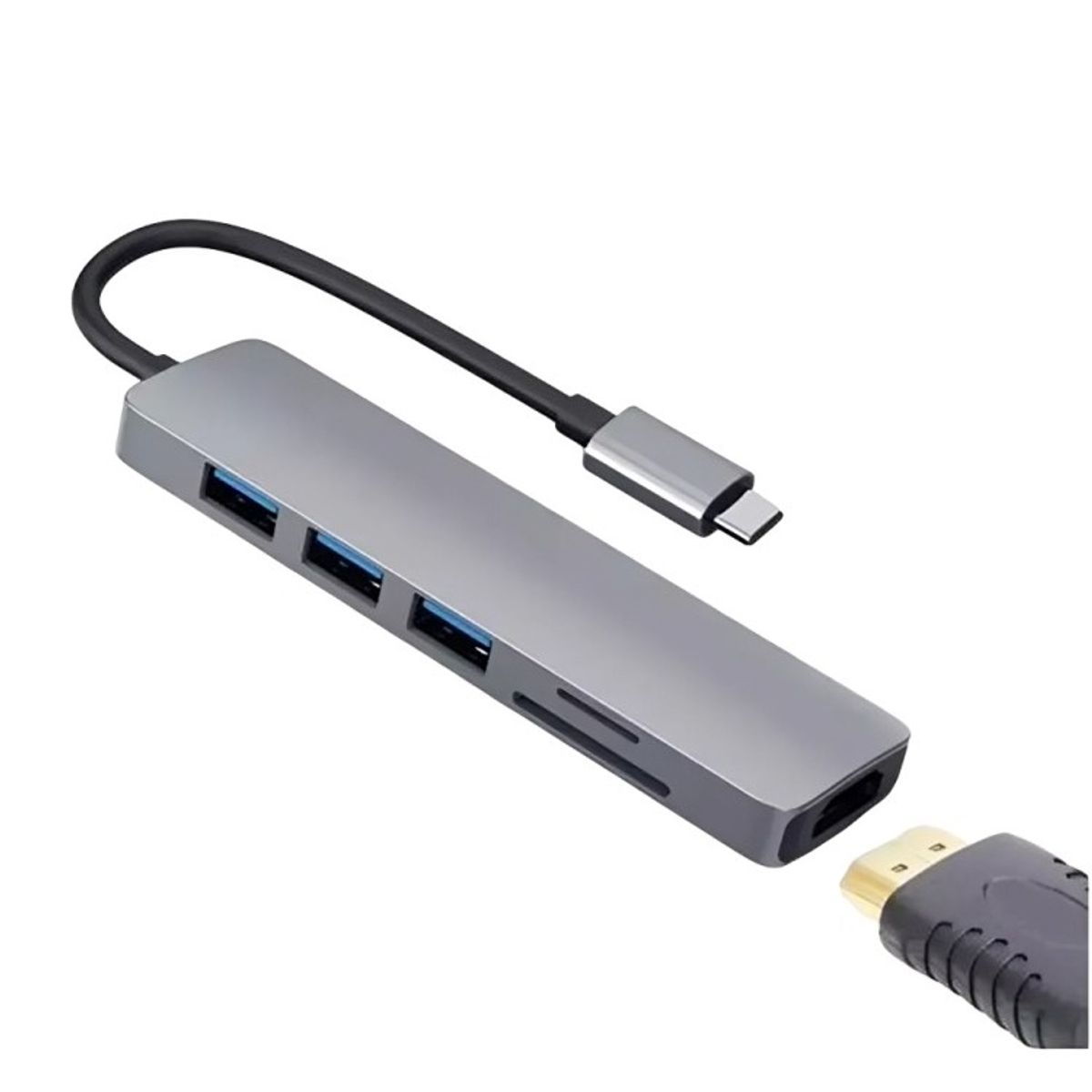 GENERICO - Adaptador Usb Hub Hdmi Tipo C 3 X Usb 30 6en1