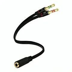 GENERICO - Cable Adaptador 35mm Para Audifonos Con Micrófono