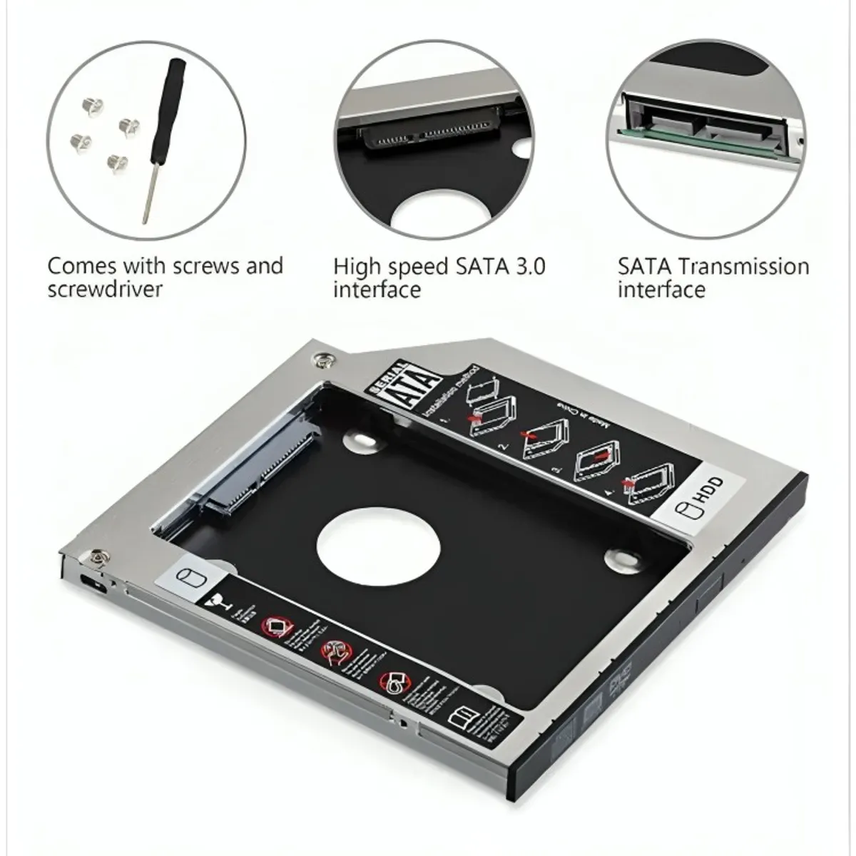 GENERICO - Caddy Adaptador 127mm Notebook Sata Hdd Ssd
