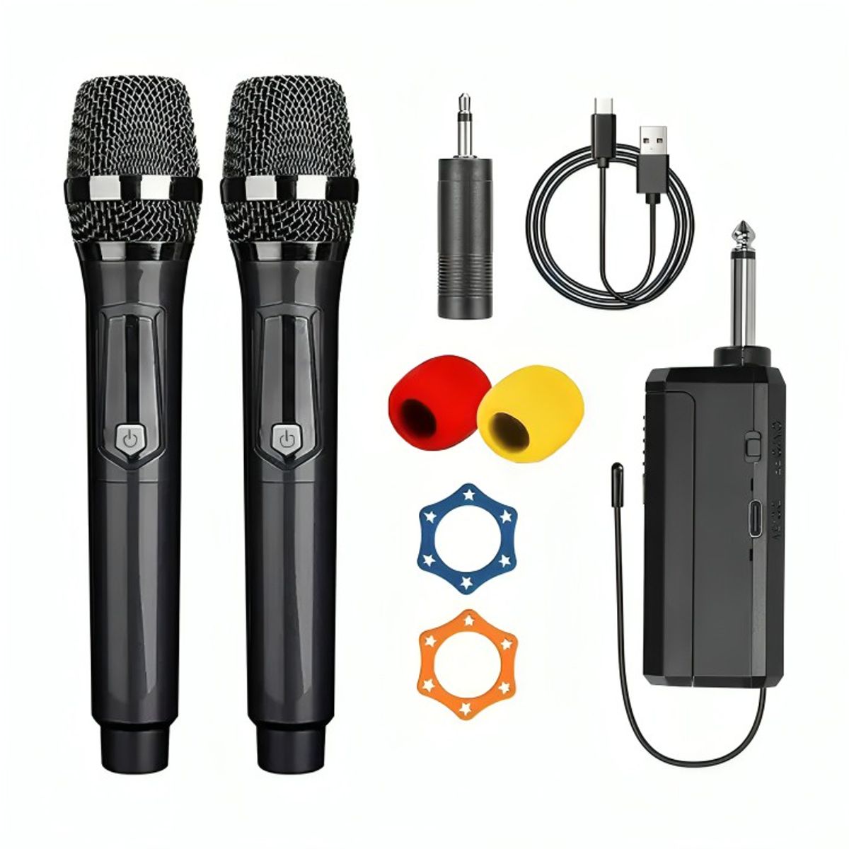 GENERICO - Micrófono Inalámbrico Profesional Karaoke Kit 2pcs