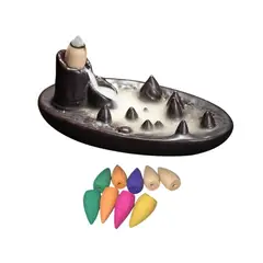 GENERICO - Cascada De Humo Quemador De Incienso Mas Conos De Colores