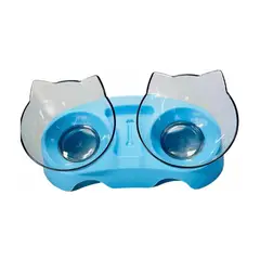 GENERICO - Plato Cuenco Antideslizante Para Gatos Mascotas Plato Azul