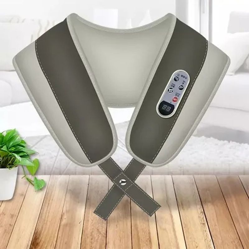 GENERICO - COJÍN MASAJEADOR PARA CUELLO Y ESPALDA CON CALOR TERAPÉUTICO