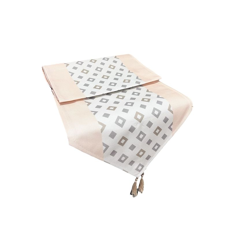 OEM - Mantel Camino De Mesa Tela Beige Diseño 180x38cm