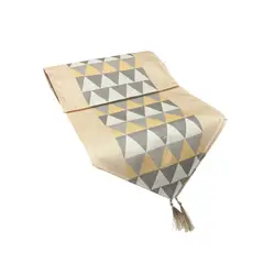 OEM - Mantel Camino De Mesa Tela Beige Diseño 180x38cm