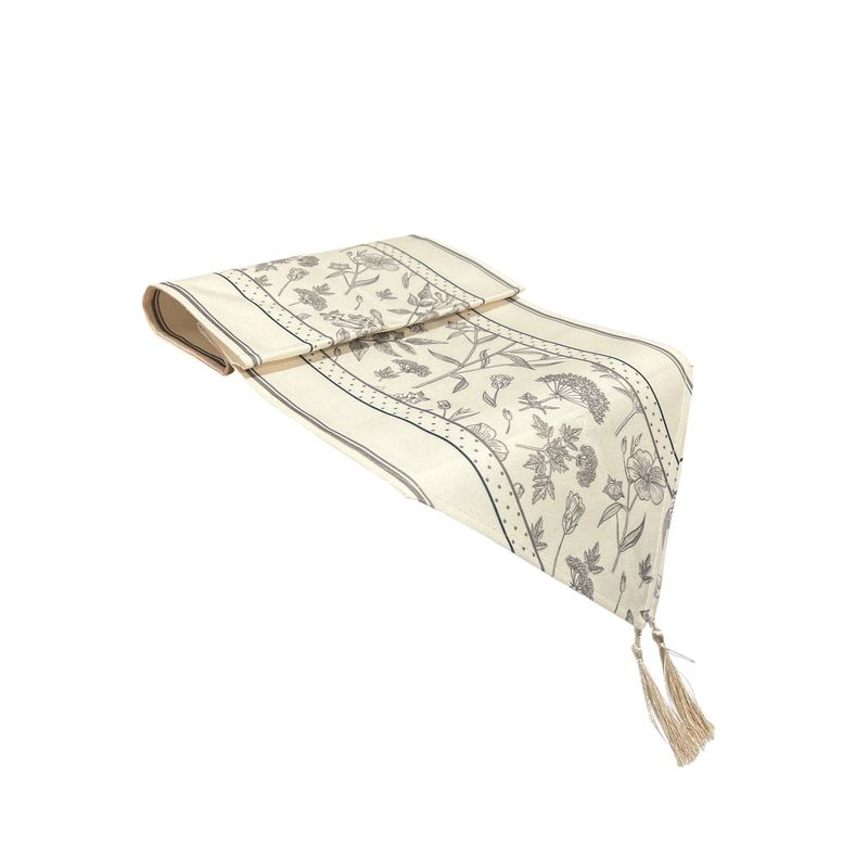 OEM - Mantel Camino De Mesa Tela Floral Diseño 180x38cm