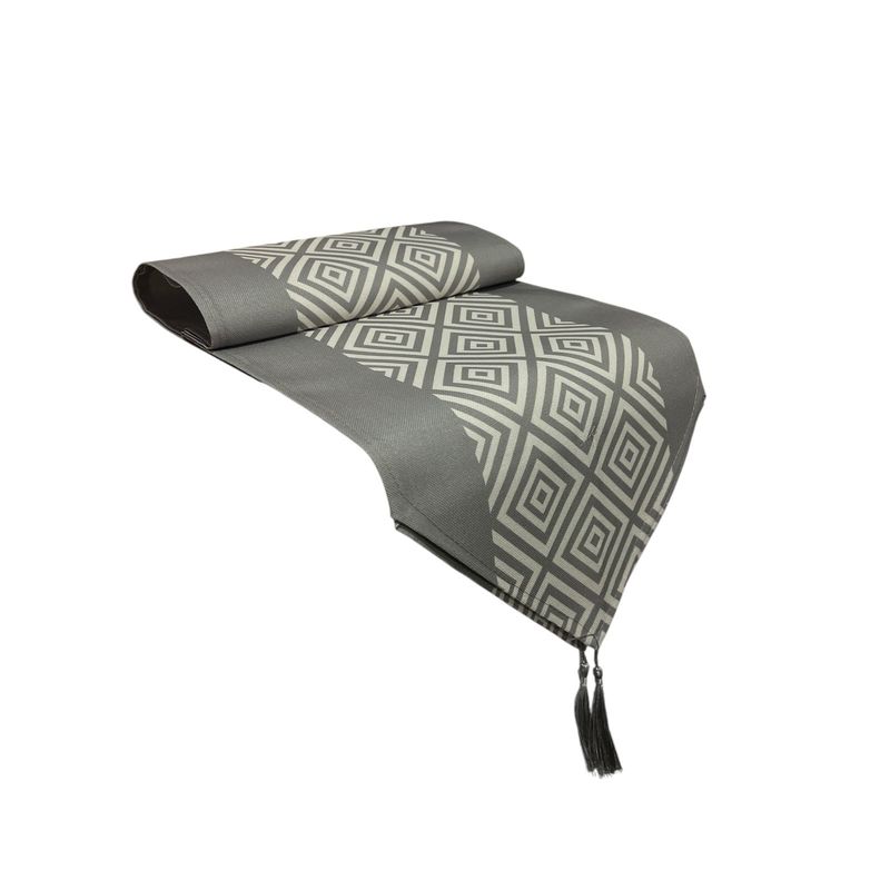 OEM - Mantel Camino De Mesa Tela Gris Diseño 180x38cm
