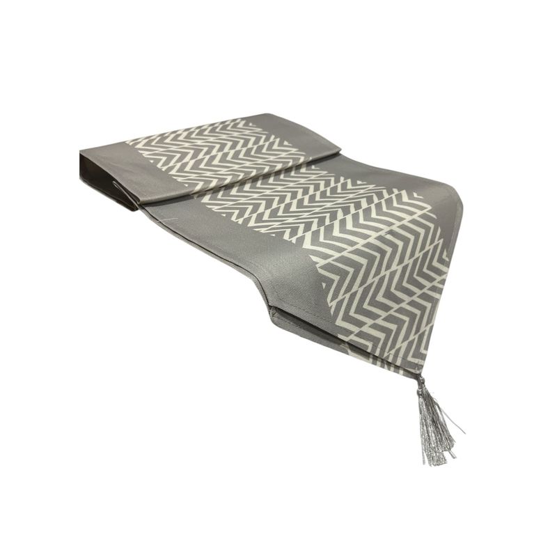 OEM - Mantel Camino De Mesa Tela Gris Diseño 180x38cm