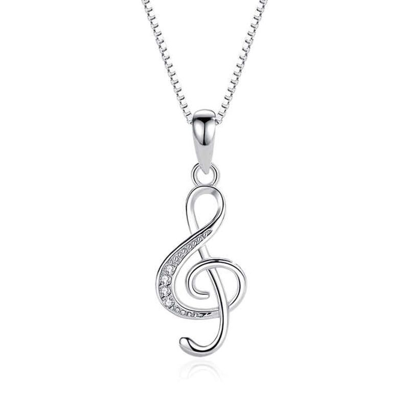 GENERICO - Collar mujer nota musical sol Plata 925 joya mujer