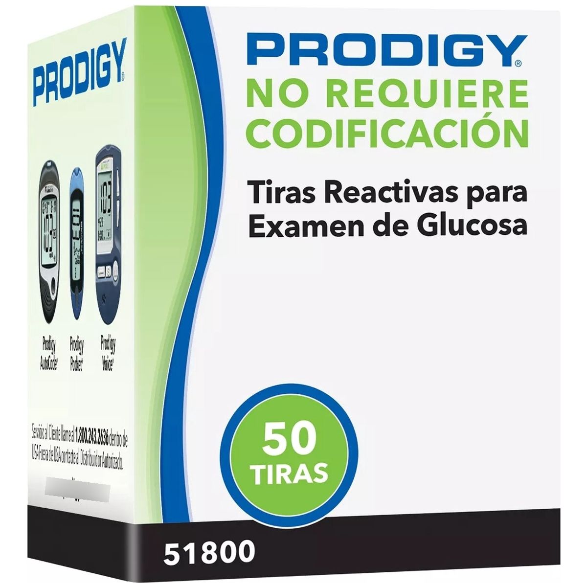 PRODIGY - 50 Tiras Reactivas Prodigy Para Glicemia