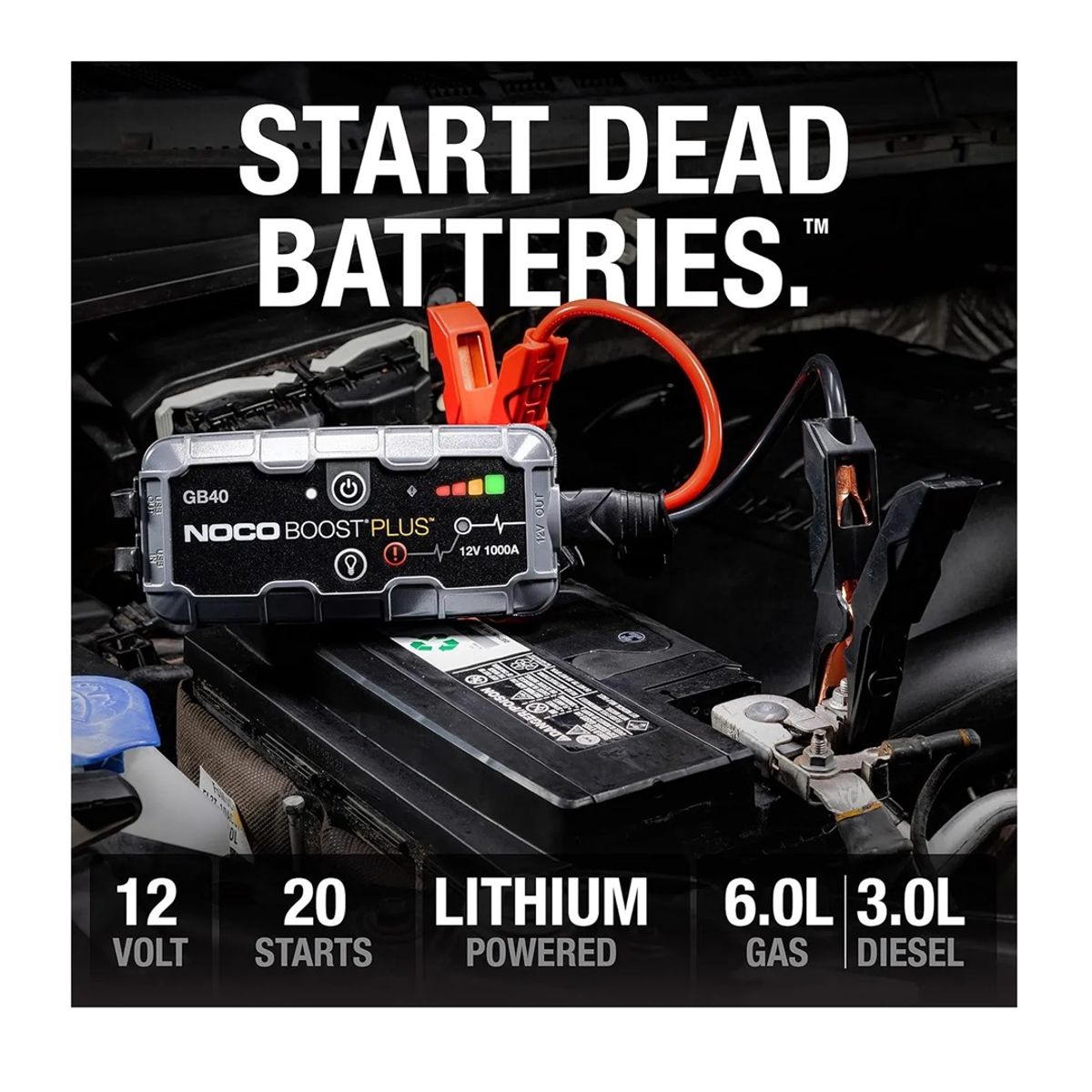 Partidor Bateria Autos Noco® Genius Boost Gb40 12v 1000a Jum, marca GENERICO - Foto 2