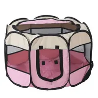 Corral Tienda Para Mascotas Portatil Perro Gato ROSA